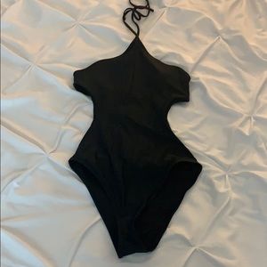 Aerie halter one piece cut-out swimsuit